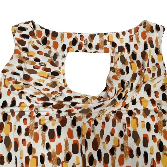 New Directions Tank Top Womens XL Brown Cowl Neck Blouse Stretch 41 in Chest - Picture 6 of 11